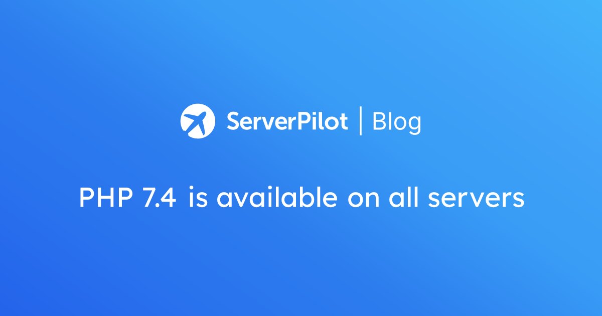 PHP 7.4 is available on all servers